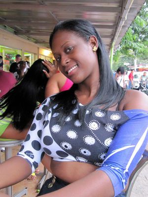 Hot and young black girlfriend on..